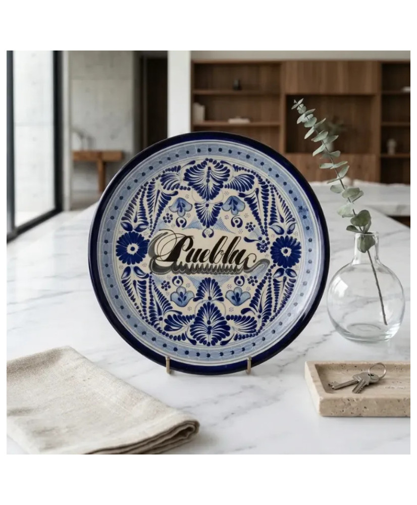 Plato Decorativo de Talavera “Puebla” 30 cm | Artesanía Mexicana