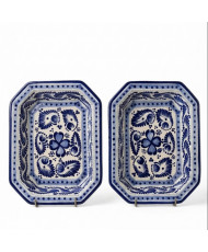 Platón Octagonal de Talavera Azul Artesanal | Casa Stone