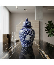 Tibor Artesanal de Talavera 30 cm | Decoración Mexicana | Casa Stone