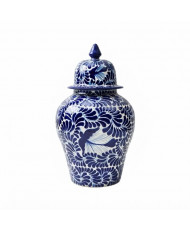 Tibor Artesanal de Talavera 30 cm | Decoración Mexicana | Casa Stone