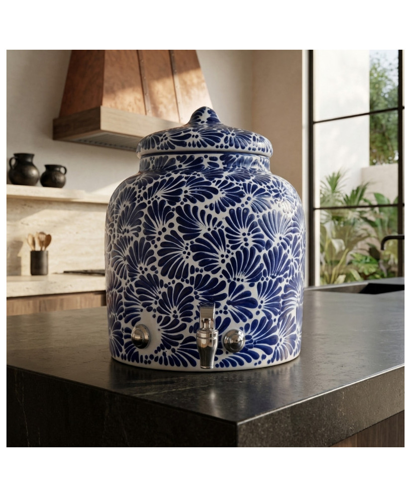 Portagarrafón de Talavera Artesanal | Soporte Mexicano para Garrafón | Casa Stone