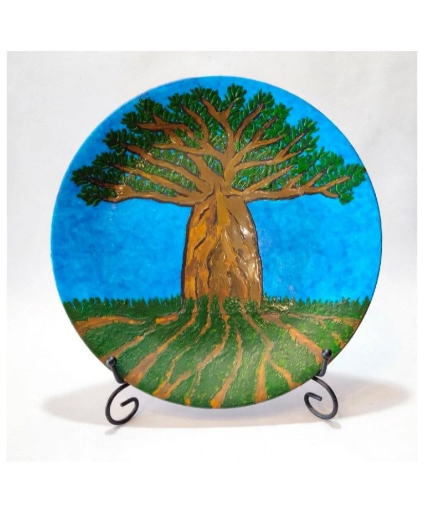 Plato Decorativo Árbol Baobab