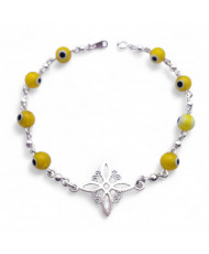 Pulsera nudo de bruja con ojitos turcos