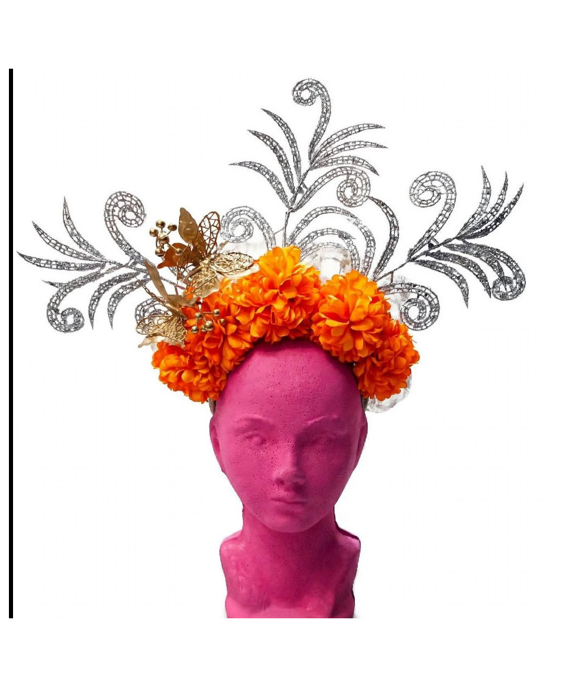 Tocado de Diadema para Catrina.