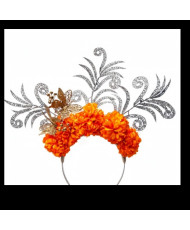 Tocado de Diadema para Catrina.