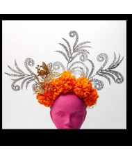 Tocado de Diadema para Catrina.
