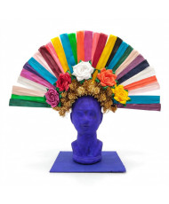 Tocado de Diadema Artesanal para Catrina -  Listoneria estilo Tzintzuntzan.