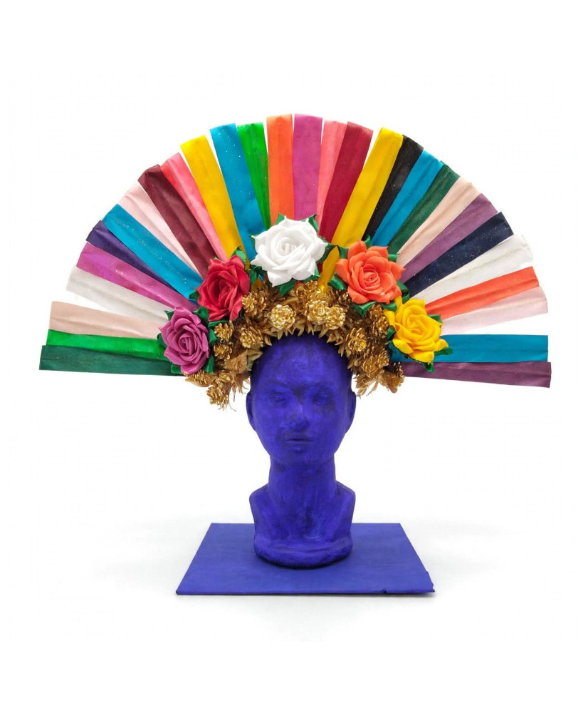 Tocado de Diadema Artesanal para Catrina -  Listoneria estilo Tzintzuntzan.