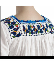 Blusa Artesanal Bordada en Fina Chaquira.