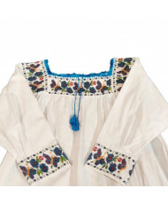 Blusa Artesanal Bordada en Fina Chaquira.
