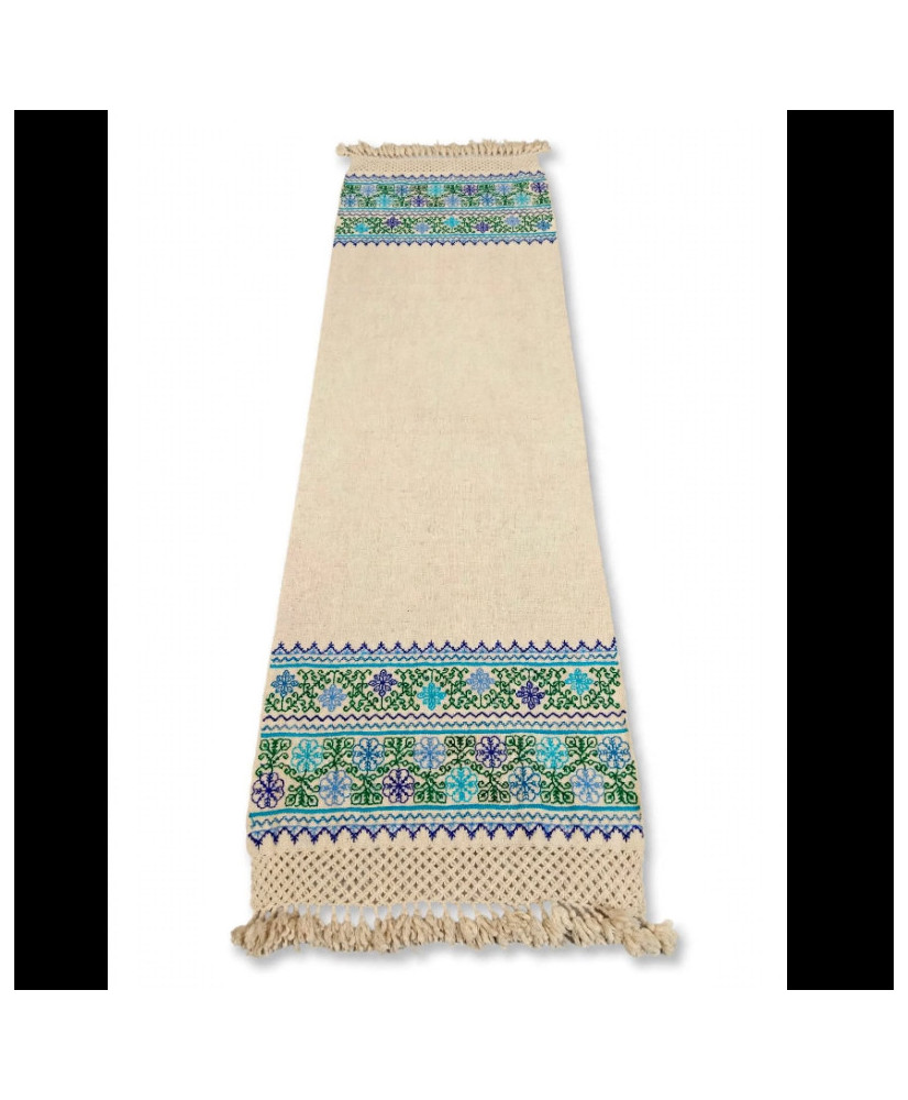 CHAL - Rebozo de Lana Pura - Bordado a Mano.