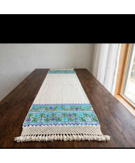 CHAL - Rebozo de Lana Pura - Bordado a Mano.