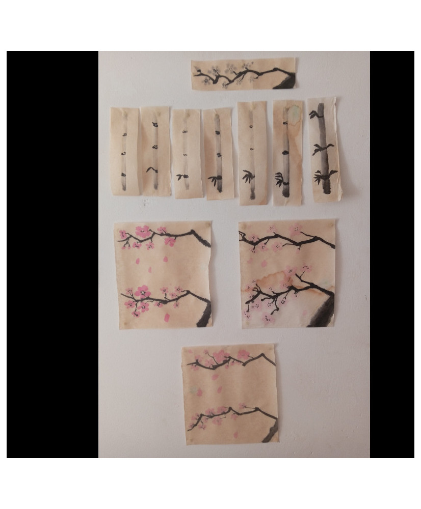 Colección Banquete - siete versiones del amor en Sumi-e y papel arroz 