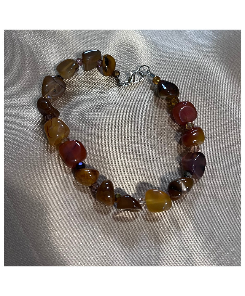Pulsera XL ágata café 
