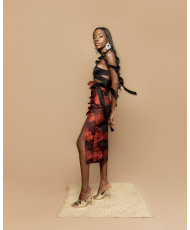 falda larga, falda con olan, falda fiesta, falda recta 