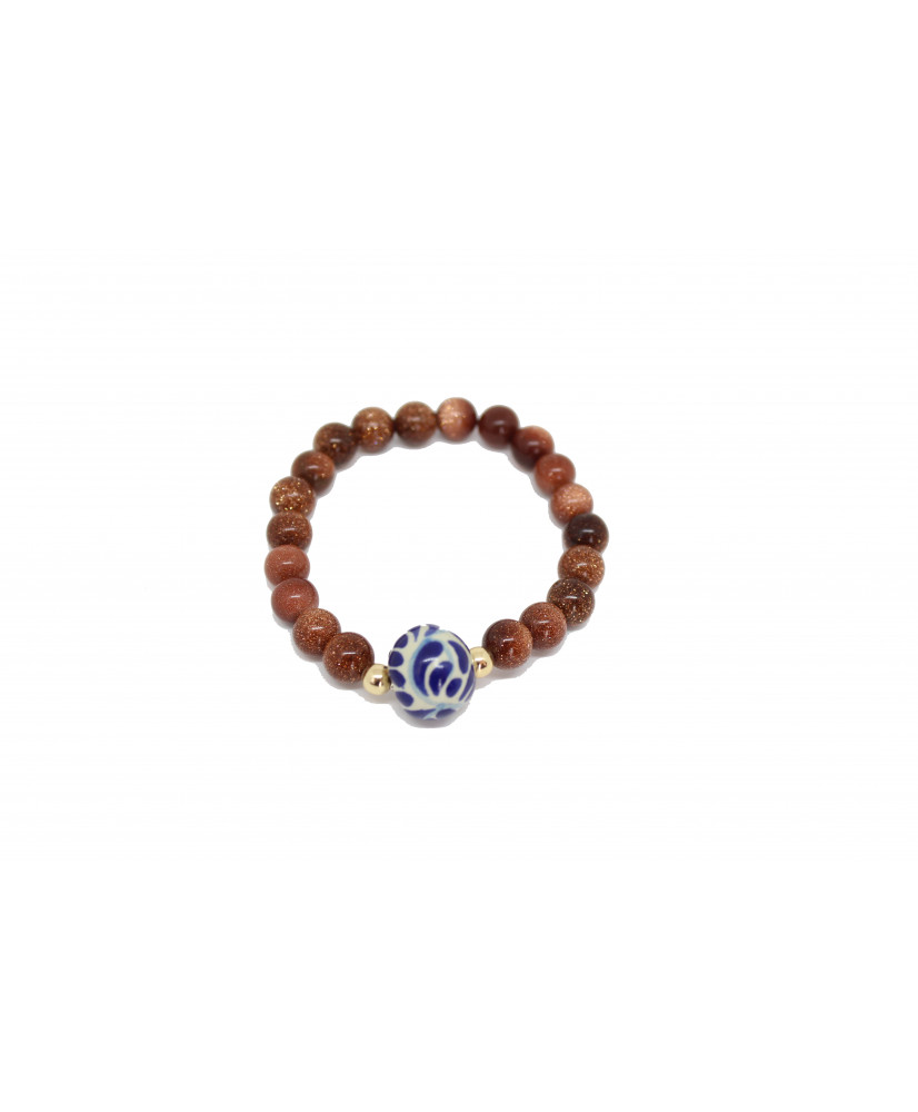 Pulsera Talavera venturina cafe.