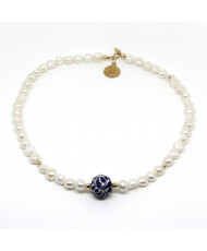 Collar  Azul Talavera perla 