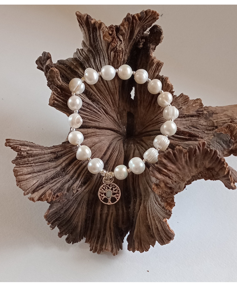 Pulsera, perlas, joyería, pieza única, original, cómoda, hecha a mano, plata .925, artesanal