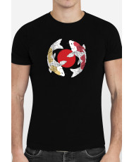 Playera Hombre Peces Koi