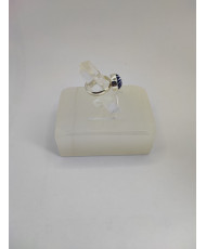 Anillo biselado de talavera con plata