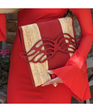 Bolso de Piel y Mimbre