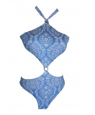 Triangle azul estampado