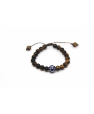 Pulsera Talavera piedra ojo de tigre 