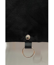 Chaleco negro lino bambú 