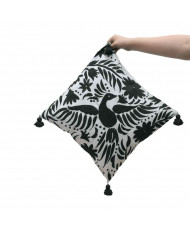 Cojín Pavorreal Otomí (Tonos Neutros)