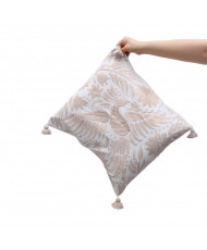 Cojín Pavorreal Otomí (Tonos Neutros)