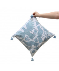 Cojín Otomí palomas (tonos frios)