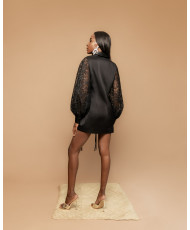 saco, vestido, sastrería, traje mujer, negro