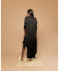 vestido camisero, vestido, vestido corto, vestido largo, vestido negro, vestido con manga