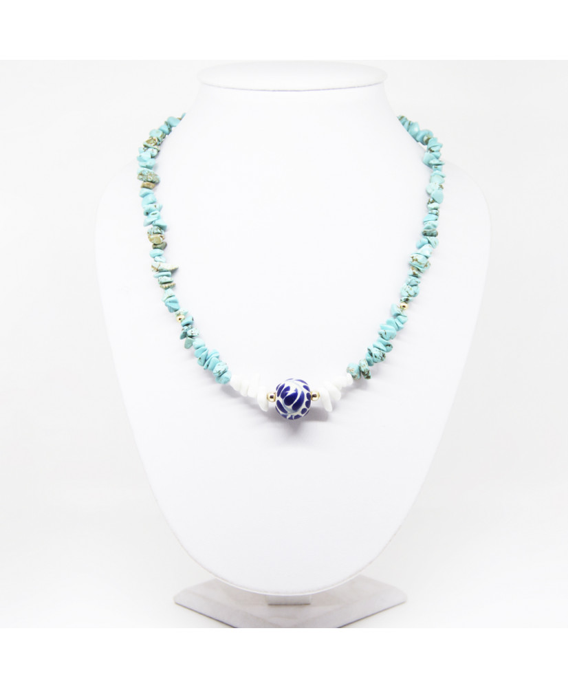 Collar Talavera turquesina