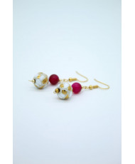 Aretes formales de talavera rojos